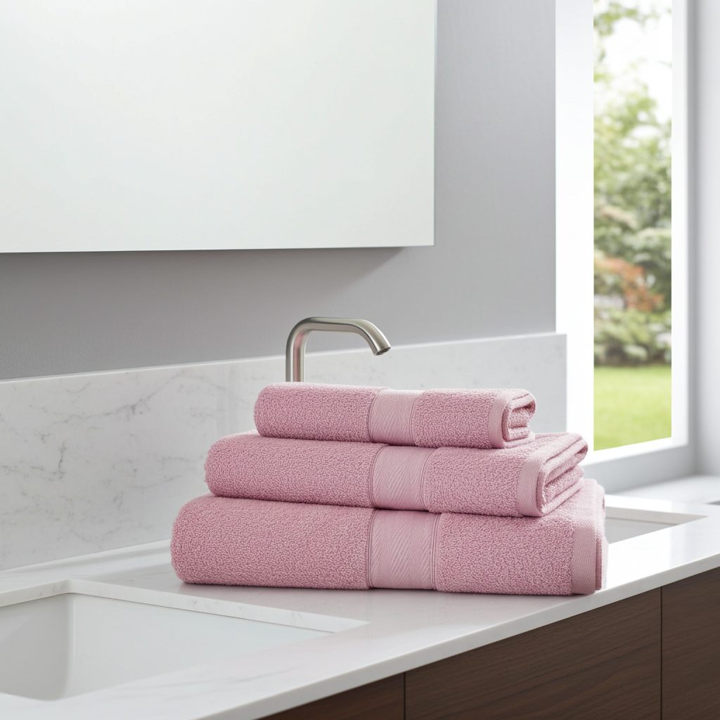 Set Asciugamani Bagno Made in Italy Colore Dalia